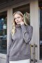 Women's Degaje Turtleneck Long Sleeve Lightweight Flexible Long Knitwear Sweater-Mink - 3