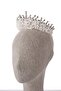 Crystal Stone Beaded Embellished Bridal Henna Wedding Crown White with Pearls - 2