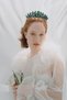 Denver Crystal Stone Queen Crown Bridal Henna Night Crown Green