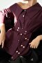Women's Coffee Belt Detailed Gold Buttoned Shirt - 5