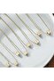 Steel Cube Model Zircon Stone Letter a Necklace (Any Square Letter Available) - 2