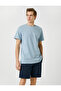 3sam40007hw Men's Denim Canvas Shorts Navy Blue - 2