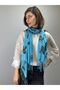160X65 cm Blue Women's Scarf Shawl with Butterfly Pattern