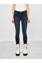 Women's Blue Skinny Push Up Jeans - 3