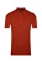 Süvari 100% Cotton Slim Fit Polo Neck Dark Orange Men's T-Shirt