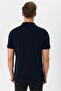 Süvari 100% Cotton Slim Fit Polo Neck Navy Blue Men's T-Shirt - 5