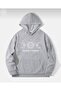 Gray Hooded Celestial Sun Moon Printed Sweatshirt Hoodie Unisex - 3