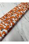 Orange Leopard Pattern Dress Shirt Tivil Satin Fabric Our Product Is Sold in Pieces 1 Piece 1 Meter - 5