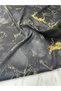 Black Marble Pattern Dress Shirt Tivil Satin Fabric Our Product Is Sold in Pieces 1 Piece 1 Meter - 2