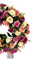 Artificial Flower Door Ornament Pastel Purple Pink Lighted Christmas Door Wreath - 5