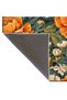 Yellow Orange Rose Patterned Washable Carpet Miravip8216 - 6