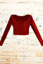 Long Sleeve Velvet Top and Tutu Skirt Kids Set - 1-10 Years - Red - 3