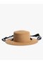 Detailed Straw Hat Slogan Printed Ribbon