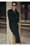 Ribbed knitwear dress with slit - 7