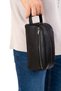 Adelina Men's Handbag Travel Cosmetic Portfolio Black Bag - 7