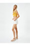 Şahika Ercümen Mini Denim Shorts - Normal Waist