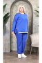 Women's Plus Size Side Zipper Detailed Tracksuit Set - 3