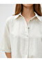 Crop Shirt Buttoned Viscose Blend Textured - 5