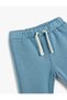 Cotton Raised Jogger Sweatpants with Lace-Up Waist - 3