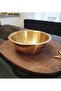 Gold Stainless Steel Mixing and Salad Bowl 22 cm 2 Liter Whisk Kneading Dough Storage Bowl
