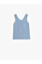 Midi Length Tweed Dress with Pockets Cotton Blend Sleeveless V Neck - 2