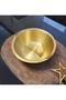 Gold Stainless Steel Mixing and Salad Bowl 22 cm 2 Liter Whisk Kneading Dough Storage Bowl - 3