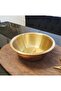 Gold Stainless Steel Mixing and Salad Bowl 22 cm 2 Liter Whisk Kneading Dough Storage Bowl - 2