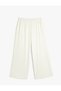 Palazzo Beach Pants with Elastic Waist Stripe Detail
