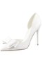 Women's White Skin 8cm Thin Transparent Cover Heels Stiletto Shoes - 3