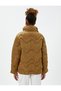 Puffer Quilted Jacket Stand Collar Pocket Zipper - 4