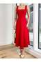 THICK STRAP SQUARE YEKA DETAIL JESICA DRESS