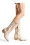 Cowboy Canvas Western Style Pointed Boots - 4