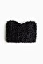 Cropped appliquéd bandeau top