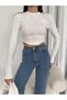 Stretchy Lycra Fabric Blouse with Bow Detail