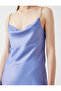 Mini Satin Dress with Chain Strap - 5