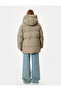 Hooded Inflatable Coat Oversize with Pockets and Zipper - 4