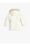 Inflatable Coat with Faux Fur Detail, Hood, Pockets, Zipper, and Belt Detail - 2