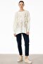 Ecru Knitwear Tunic - Stripe Sequined and Spur - 2
