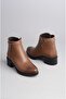 Select 628 Genuine Leather Heeled Women's Boots Brown - 8