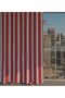 Gencer Home Balcony Curtain with Laces, Red and White, with Size Options - 2