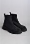Select 24565 stone detail stretch women's boot (heel height: 4 cm) black