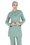 Green Thin Fabric Lycra Hijab Nurse Jersey and Hijab Doctor's Jersey Set