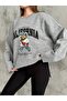 Women's Crew Neck Black Printed Sweater