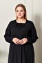 Women's Plus Size Square Neck Ribbed Dress - 3