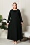 Women's Plus Size Square Neck Ribbed Dress