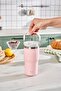 Star ice steel leakproof thermos 550 ml pink - 3