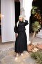 Summer Stone Detail Long Skirt Eyelet Embroidery Modest Set Black - 7