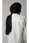 Black Striped Shawl Viscose Fabric Bursa Dolama 202110_01 - 3