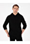 Black Regular Fit Hooded Sweatshirt 50298987-Vr046