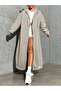 Women's Large Size Oversize Hooded Pocket Long Zipper Cardigan / Tunic - 3
